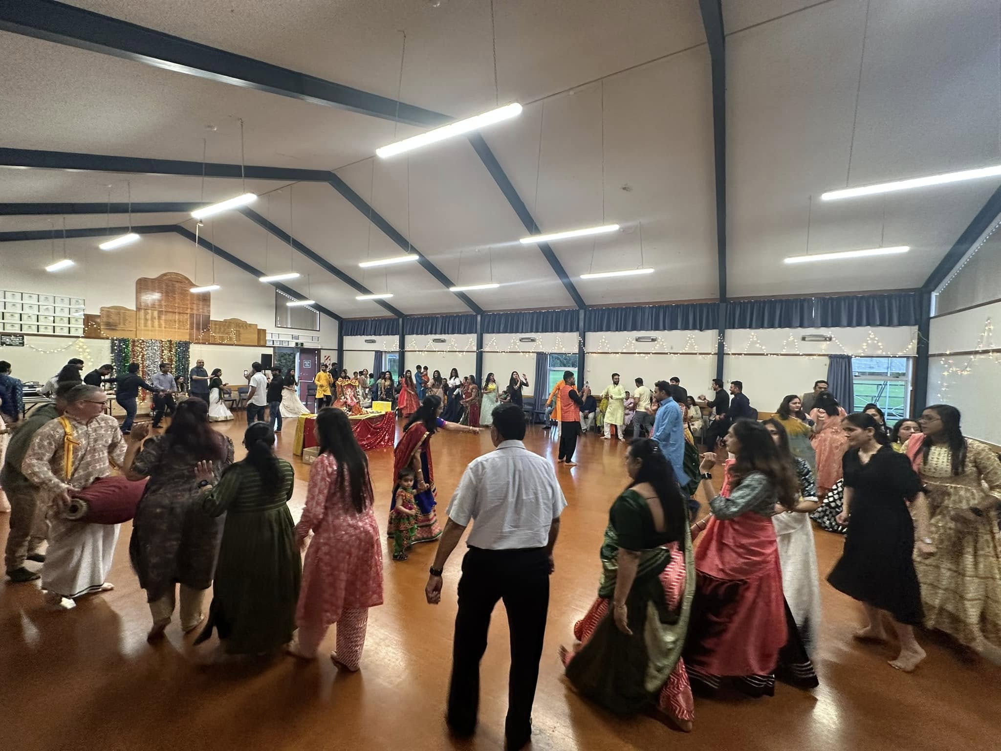 Vibrant Garba dance celebration with the community